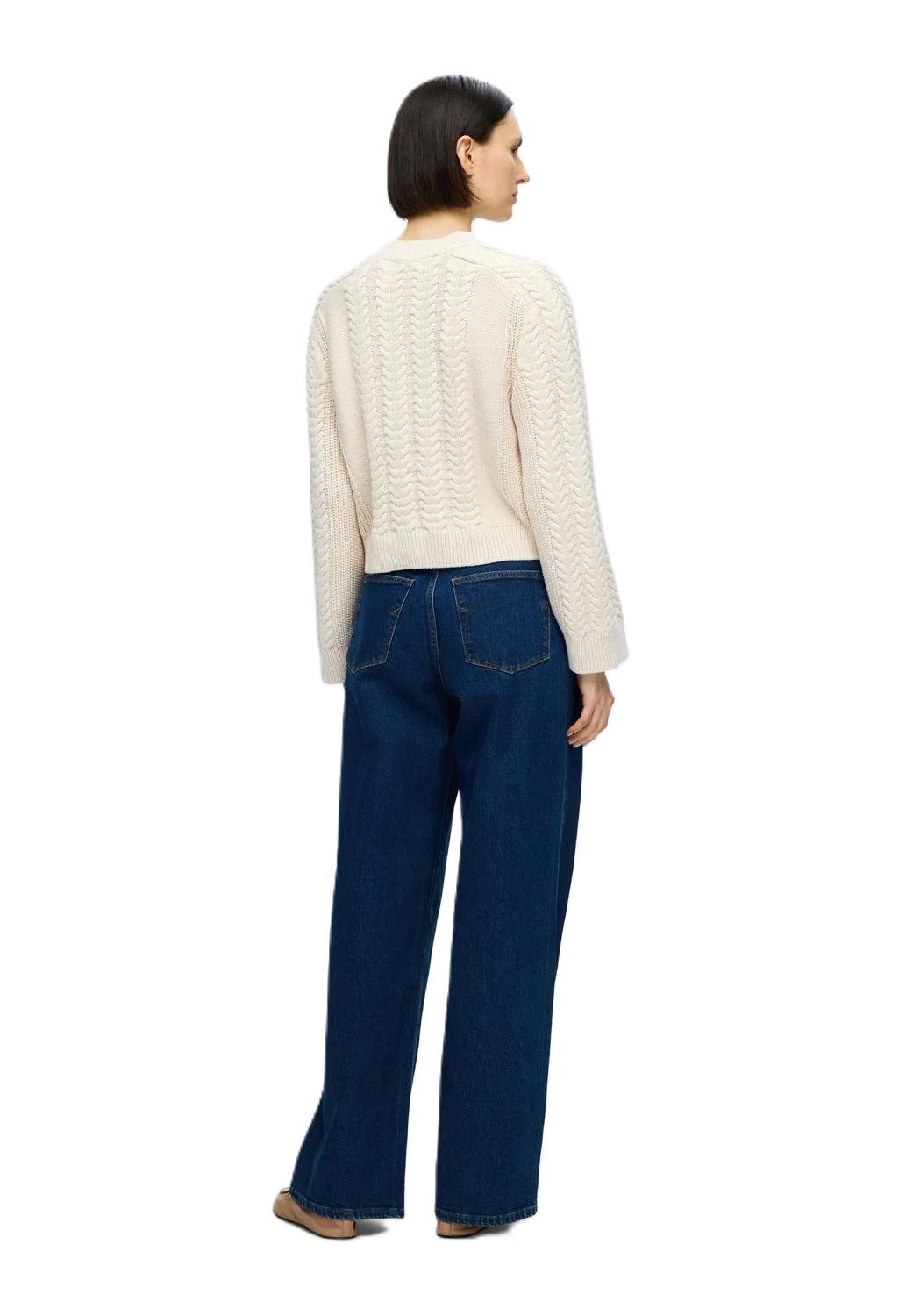 SELECTED FEMME Pullover "Birte" Rippbündchen für Damen 2025
