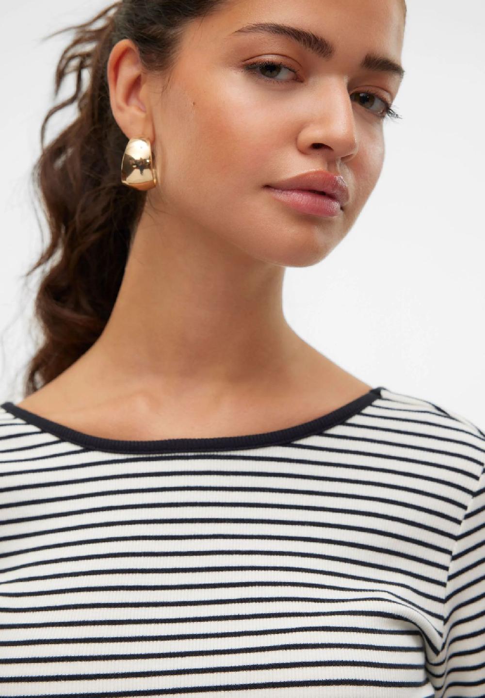 VERO MODA® Langarmshirt "Chloe" U-Ausschnitt für Damen Auslauf