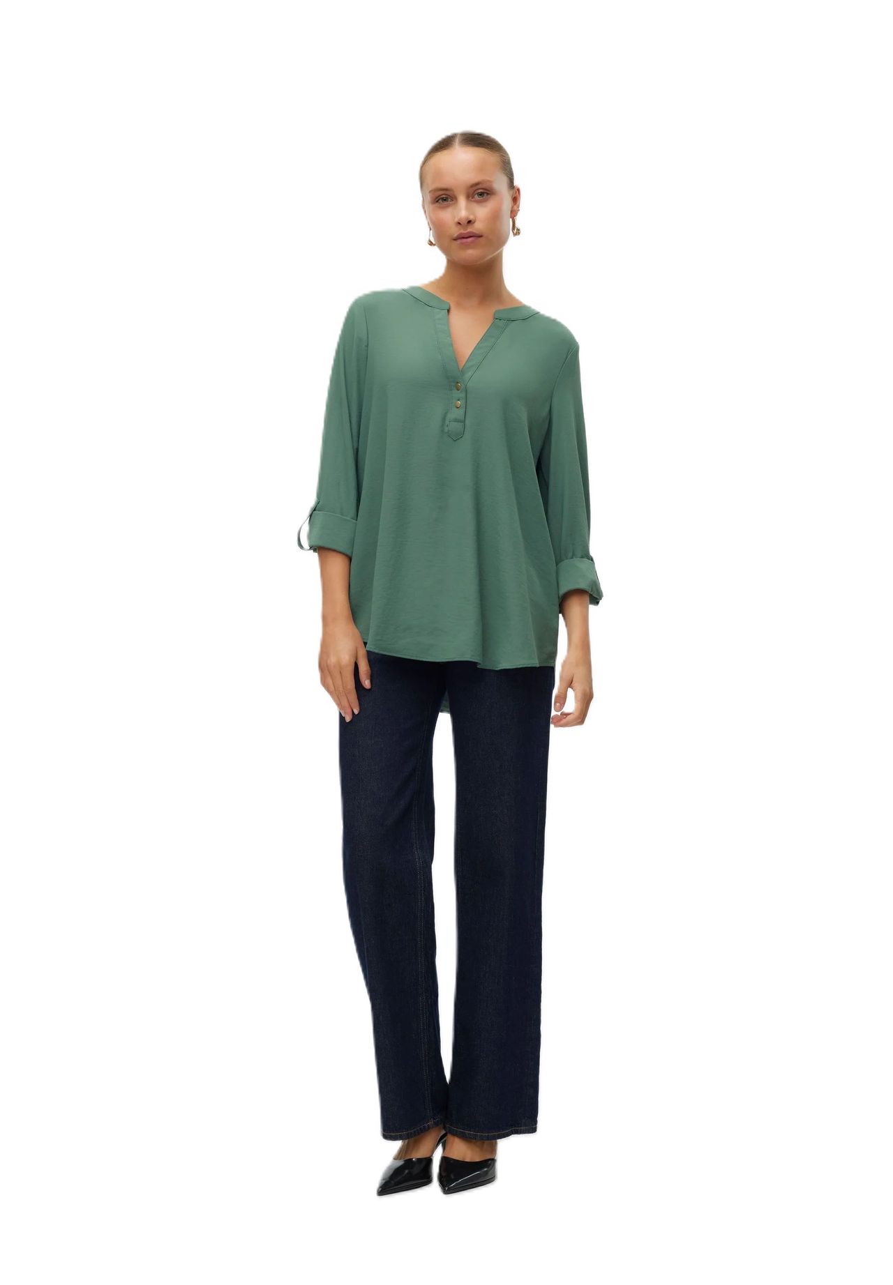 VERO MODA® Blusenshirt Split-Neck für Damen Günstiger Verkauf