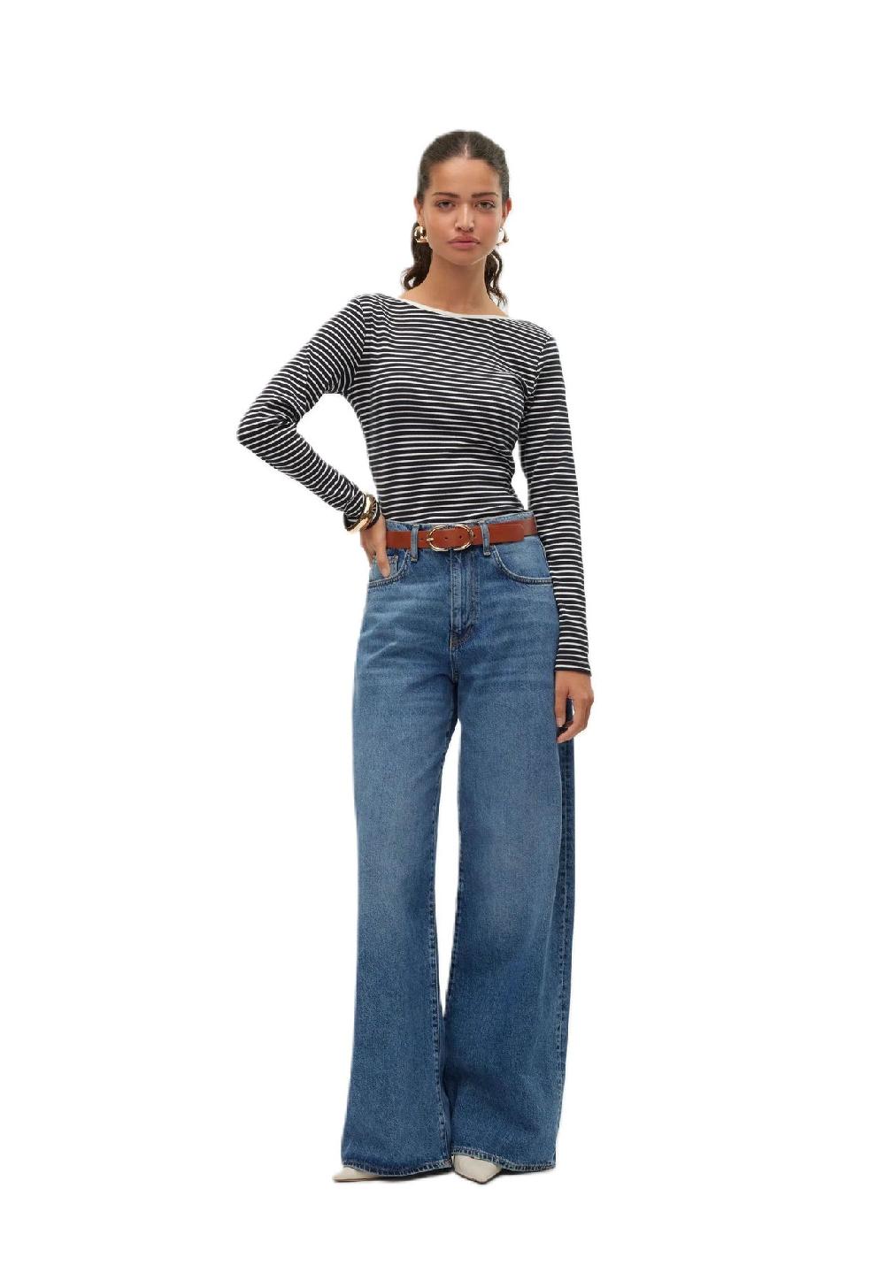 VERO MODA® Langarmshirt "Chloe" U-Ausschnitt für Damen Meist gekauft