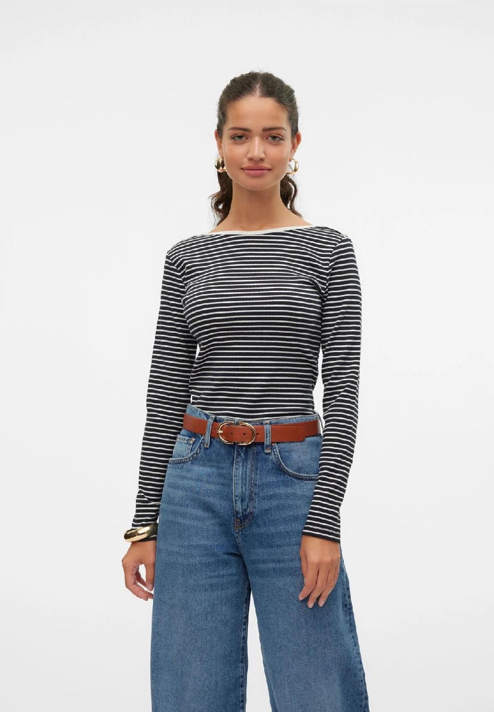 VERO MODA® Langarmshirt "Chloe" U-Ausschnitt für Damen Meist gekauft