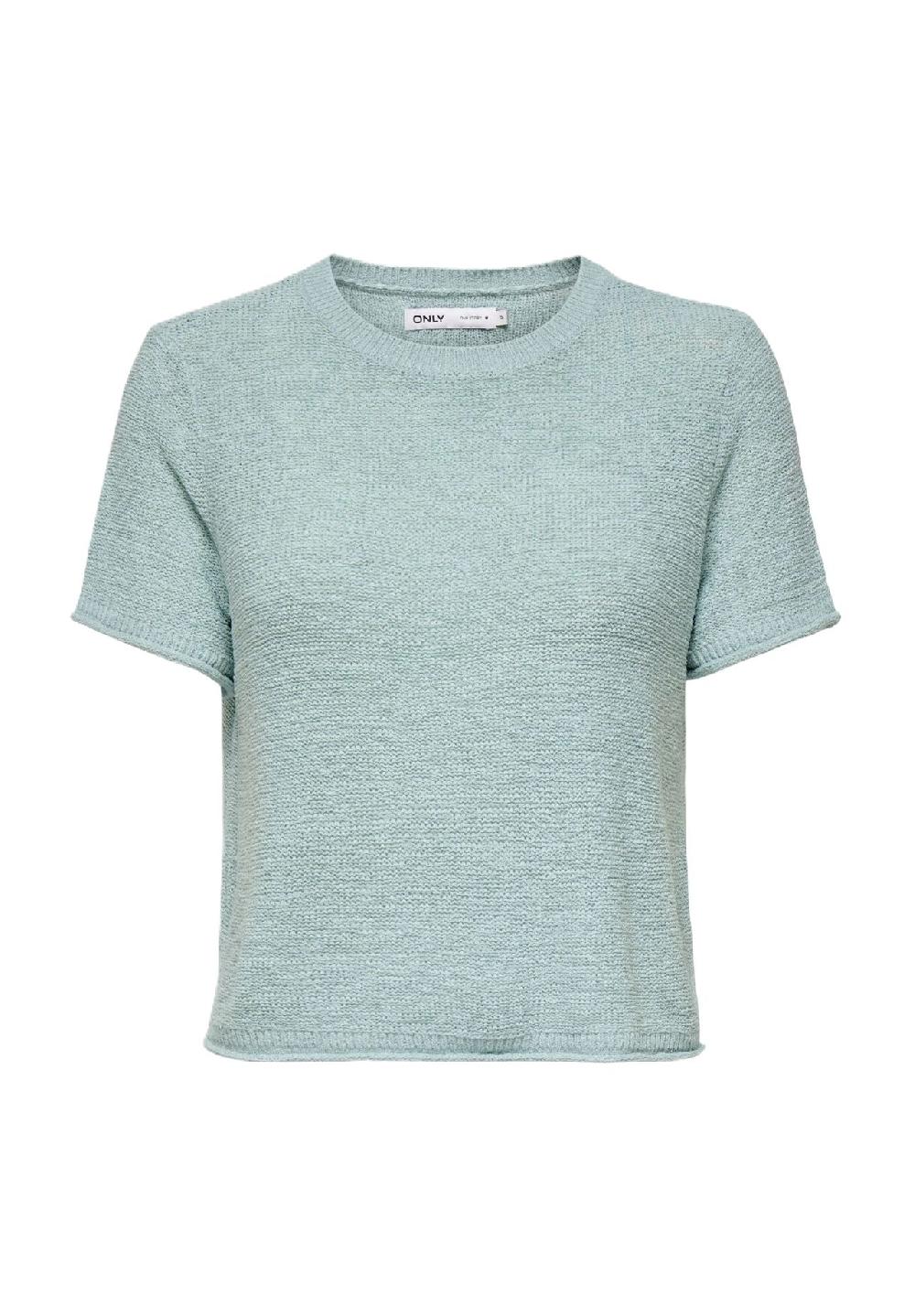 ONLY® Strickpullover Kurzarm Seitenschlitze für Damen Fabrikpreis