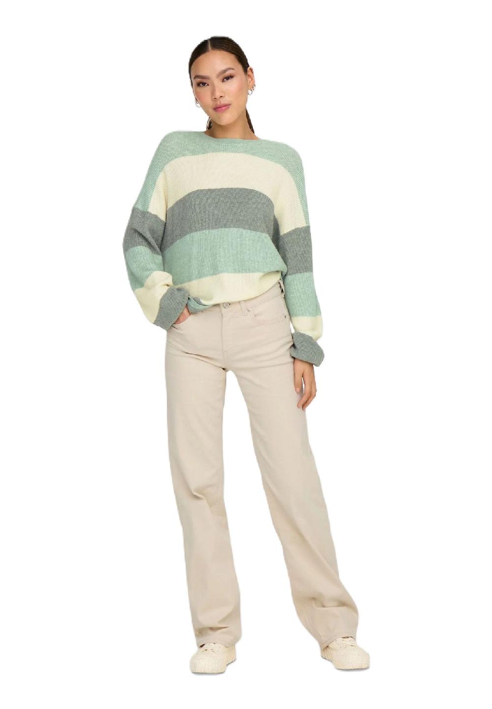 ONLY® Pullover Streifen Ballonärmel für Damen Großer Ausverkauf