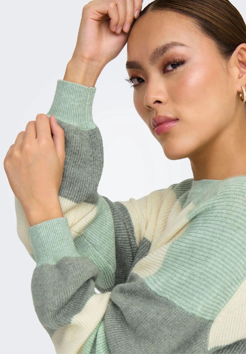 ONLY® Pullover Streifen Ballonärmel für Damen Großer Ausverkauf