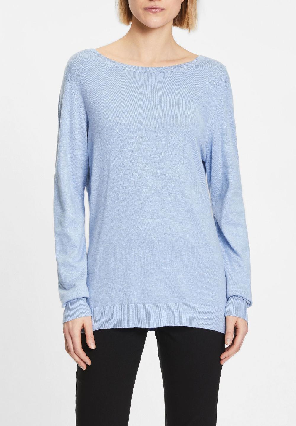 GALERIA essentials Pullover "Elea" U-Boot-Ausschnitt Rippbündchen für Damen Begrenztes Angebot