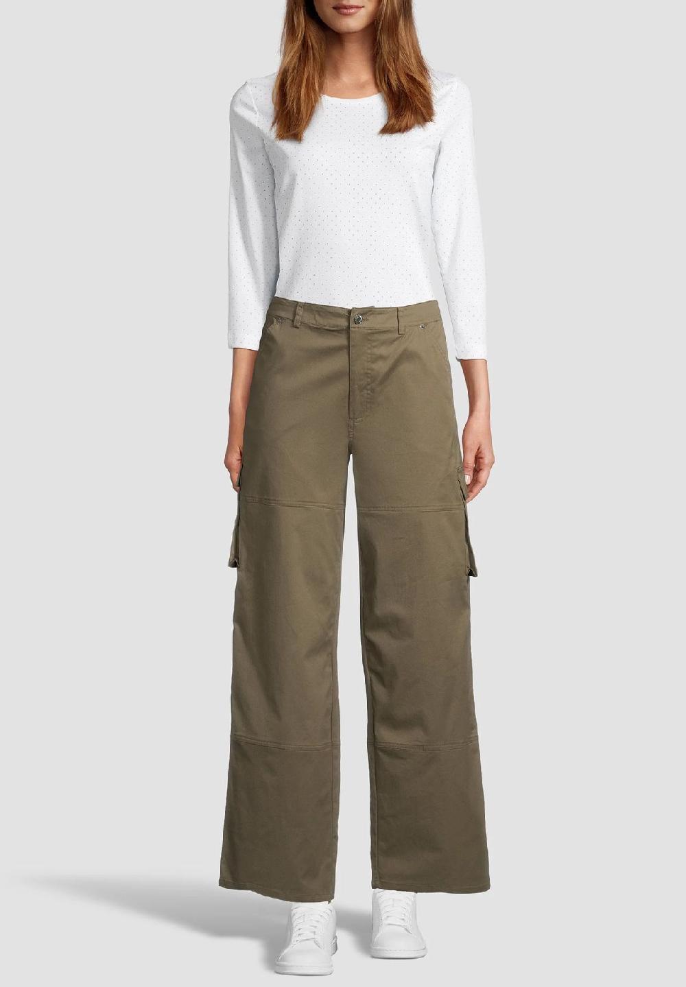 MANGUUN Cargohose Baumwolle-Stretch knöchellang für Damen Sonderangebote