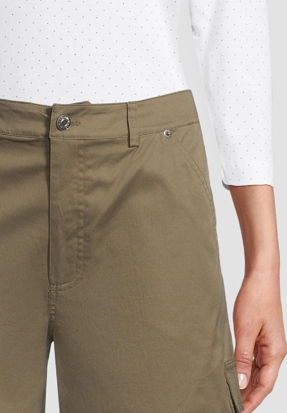 MANGUUN Cargohose Baumwolle-Stretch knöchellang für Damen Sonderangebote