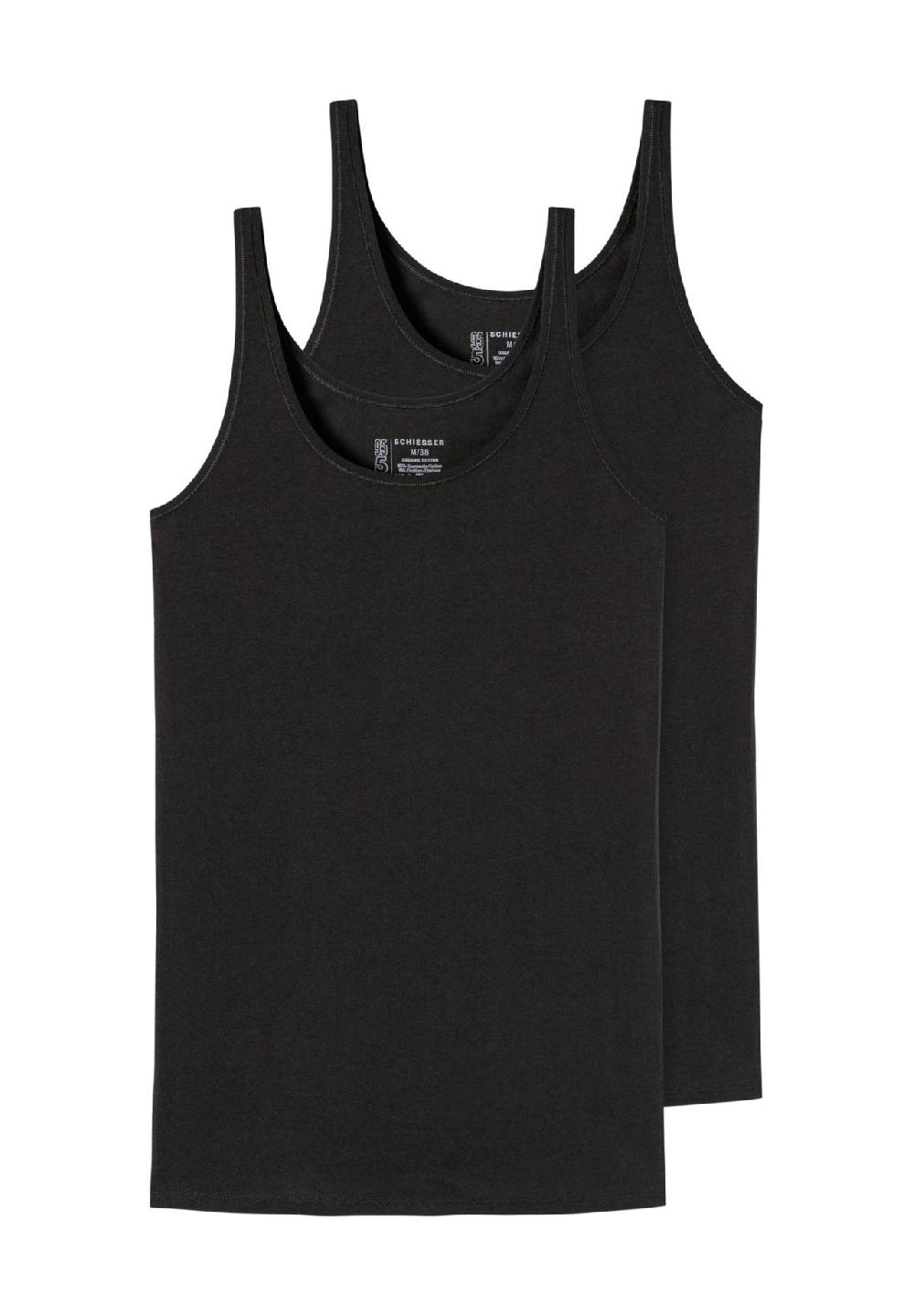 SCHIESSER Trägertop "95/5" 2er Pack U-Ausschnitt uni für Damen Neueste Stile