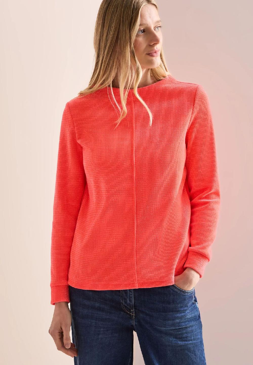 CECIL Langarmshirt Ziernähte für Damen Heißer Verkauf