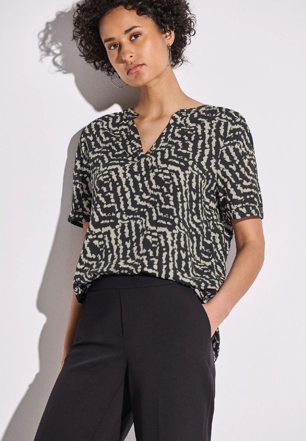 Street One Shirtbluse Split-Neck für Damen Fabrikladen