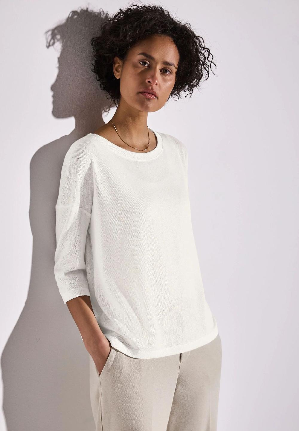 Street One Shirt U-Boot-Ausschnitt 3/4-Arm für Damen Black Friday Preise