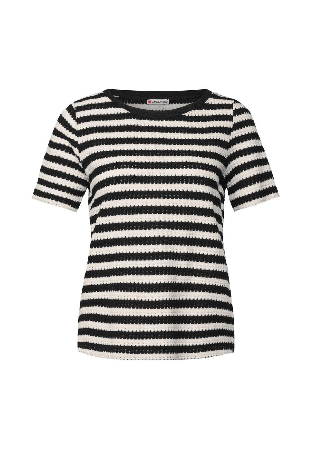 Street One T-Shirt gerader Schnitt Rundhals für Damen