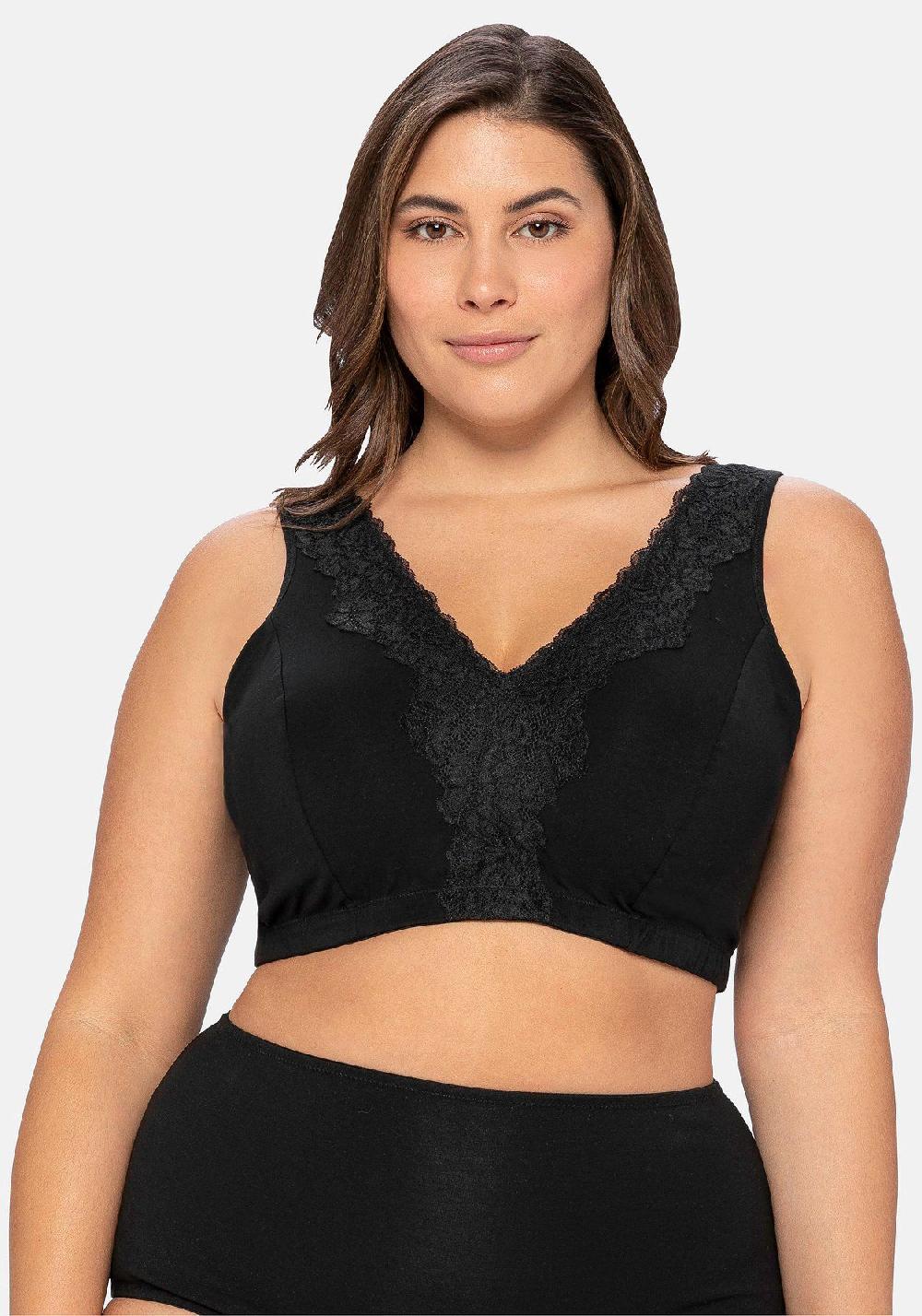 sheego BH ohne Bügel in Bustier-Form mit Spitzenborte Black Friday Preise