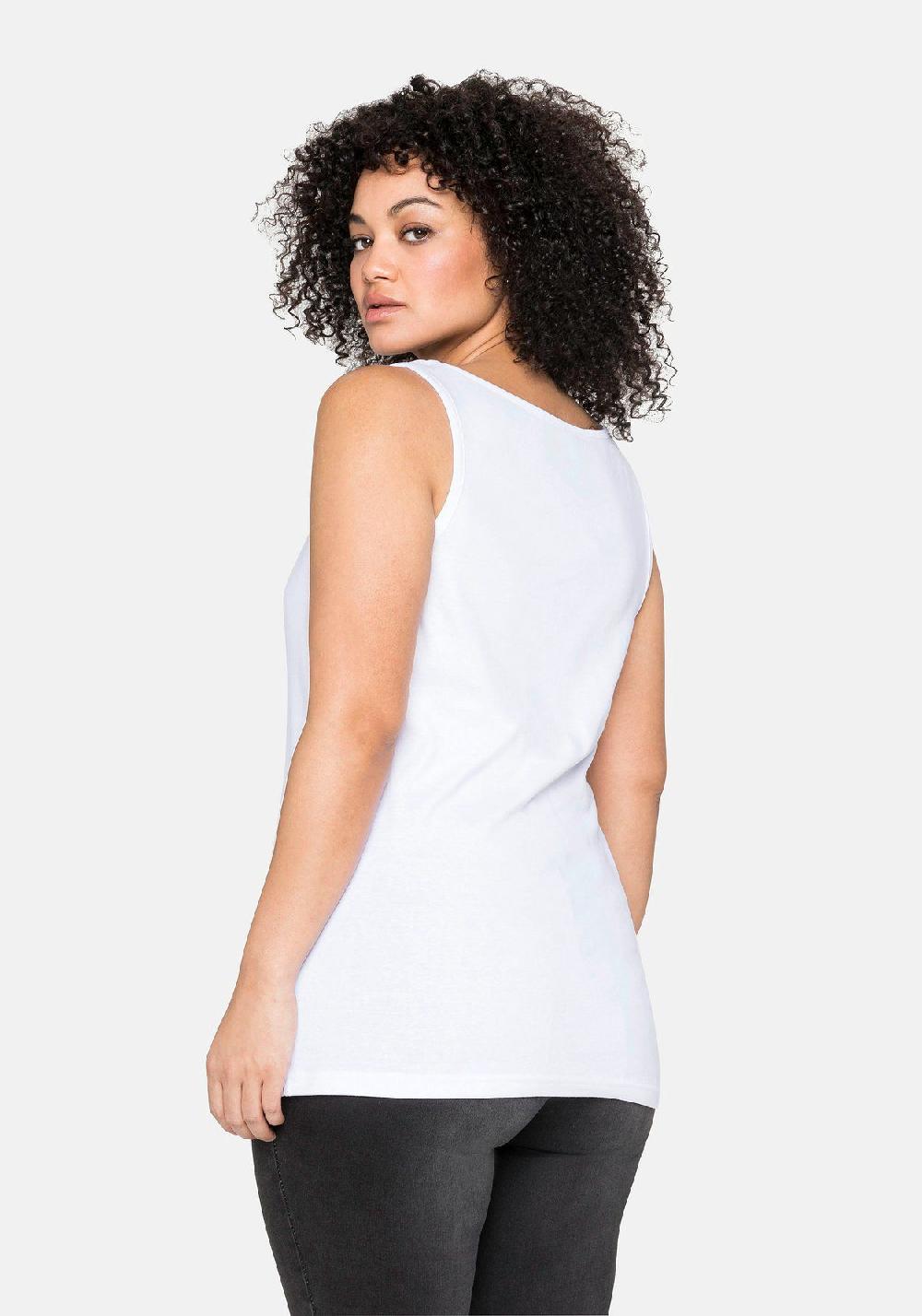 sheego Tanktop aus reiner Baumwolle Rabatte dieses Monats