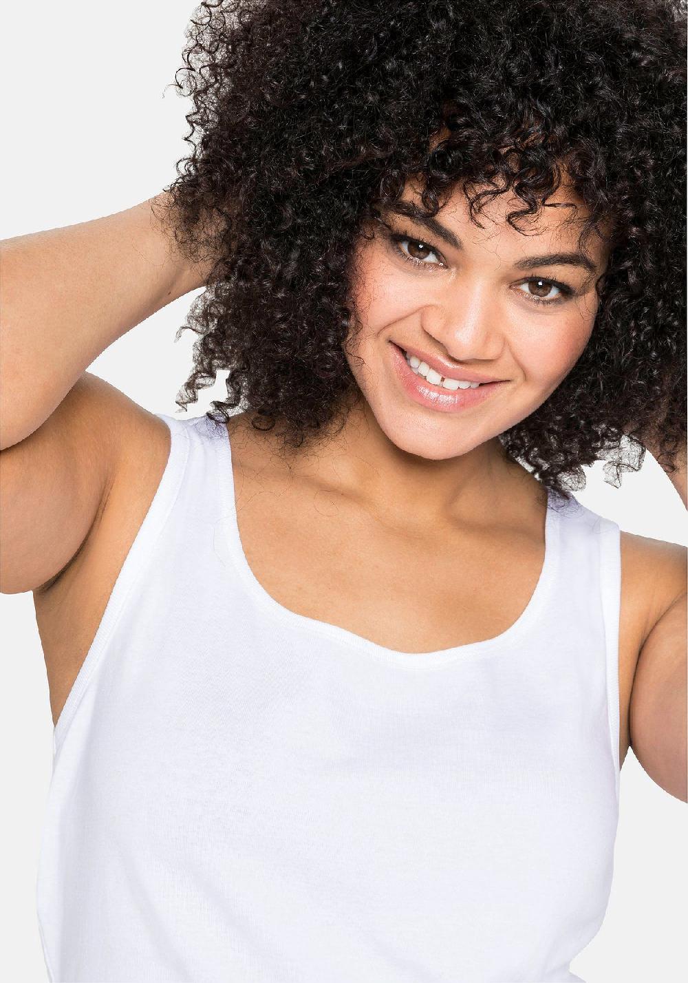 sheego Tanktop aus reiner Baumwolle Rabatte dieses Monats