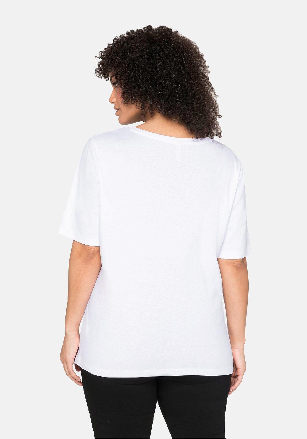 sheego T-Shirt aus reiner Baumwolle 2025