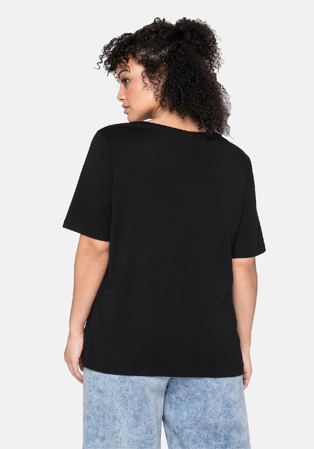sheego T-Shirt aus reiner Baumwolle Online