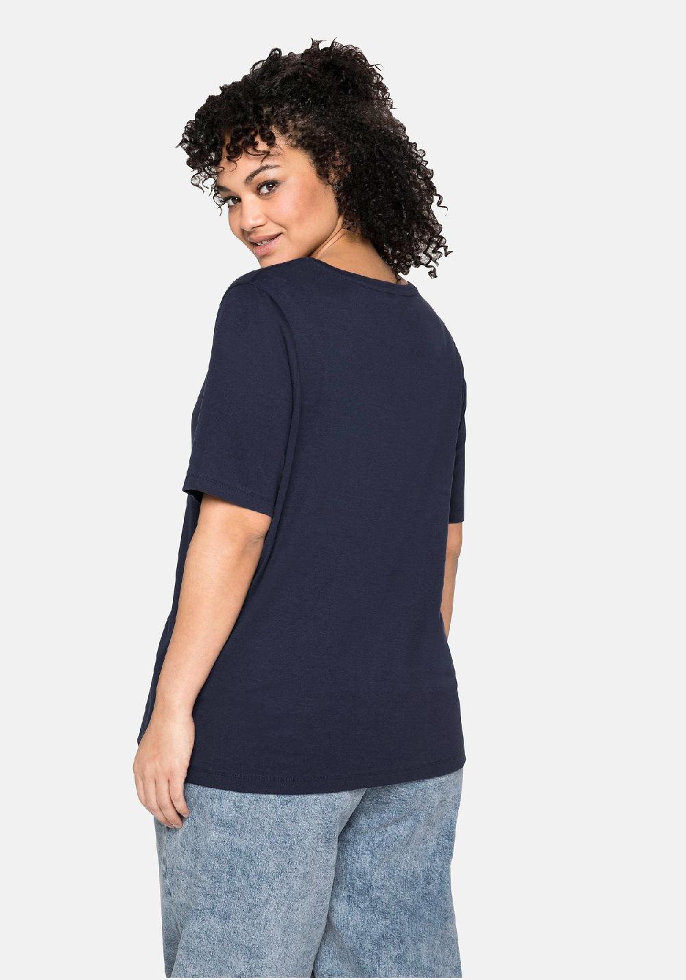 sheego T-Shirt aus reiner Baumwolle Outlet