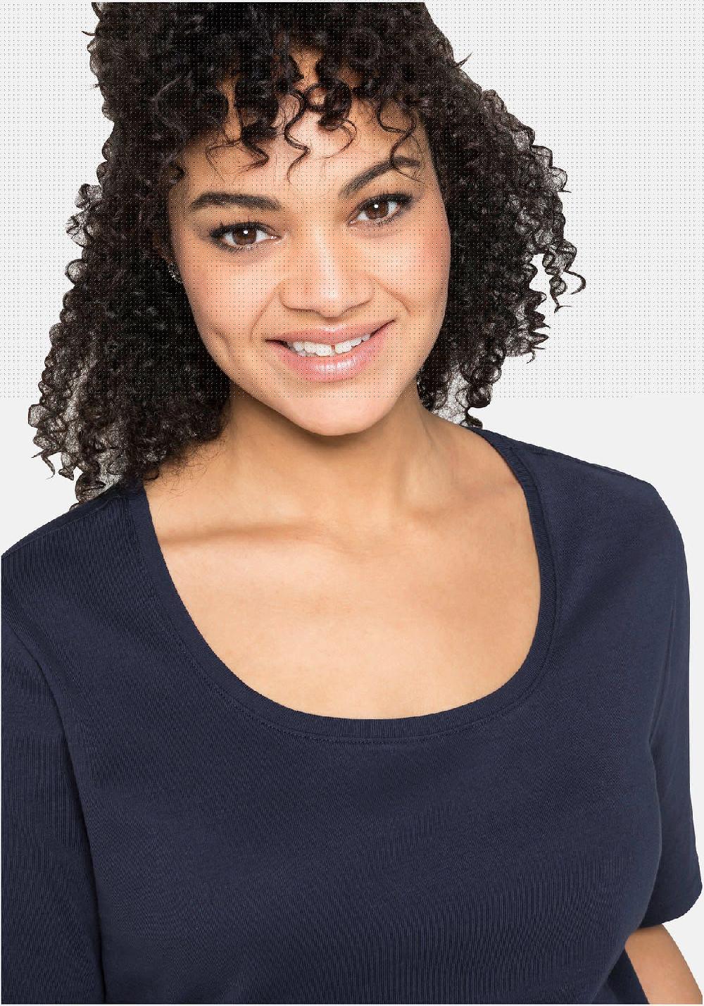 sheego T-Shirt aus reiner Baumwolle Outlet