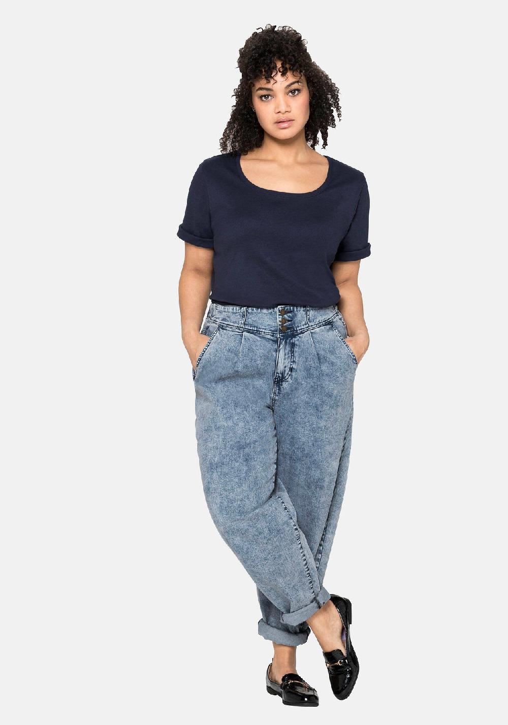 sheego T-Shirt aus reiner Baumwolle Outlet