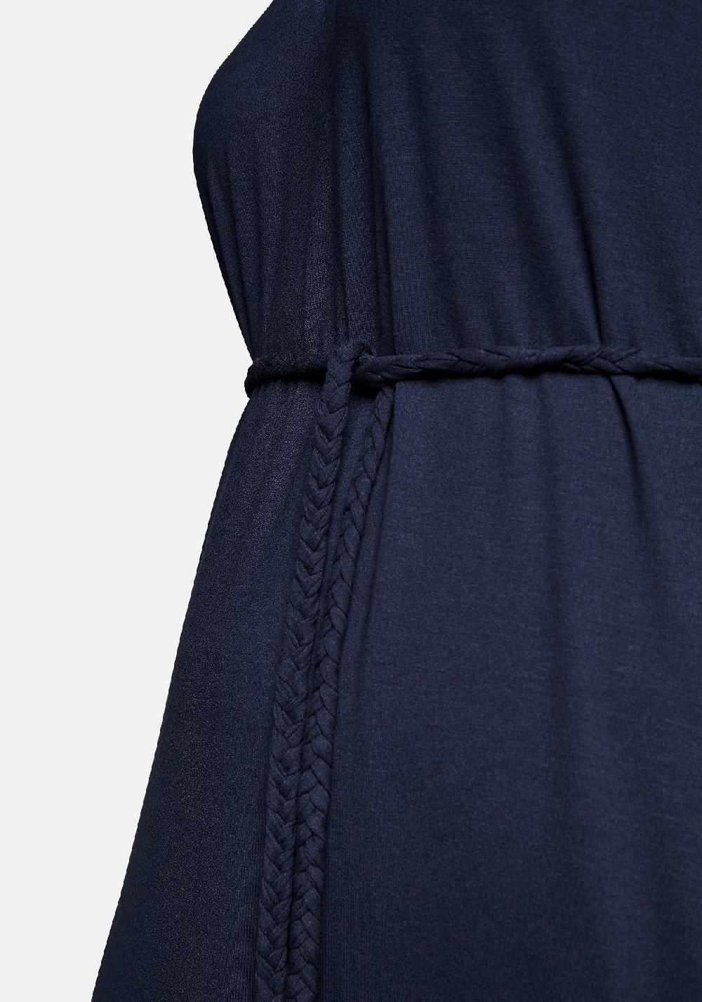 sheego Strandkleid mit Bindeband und Carmenausschnitt Auslauf