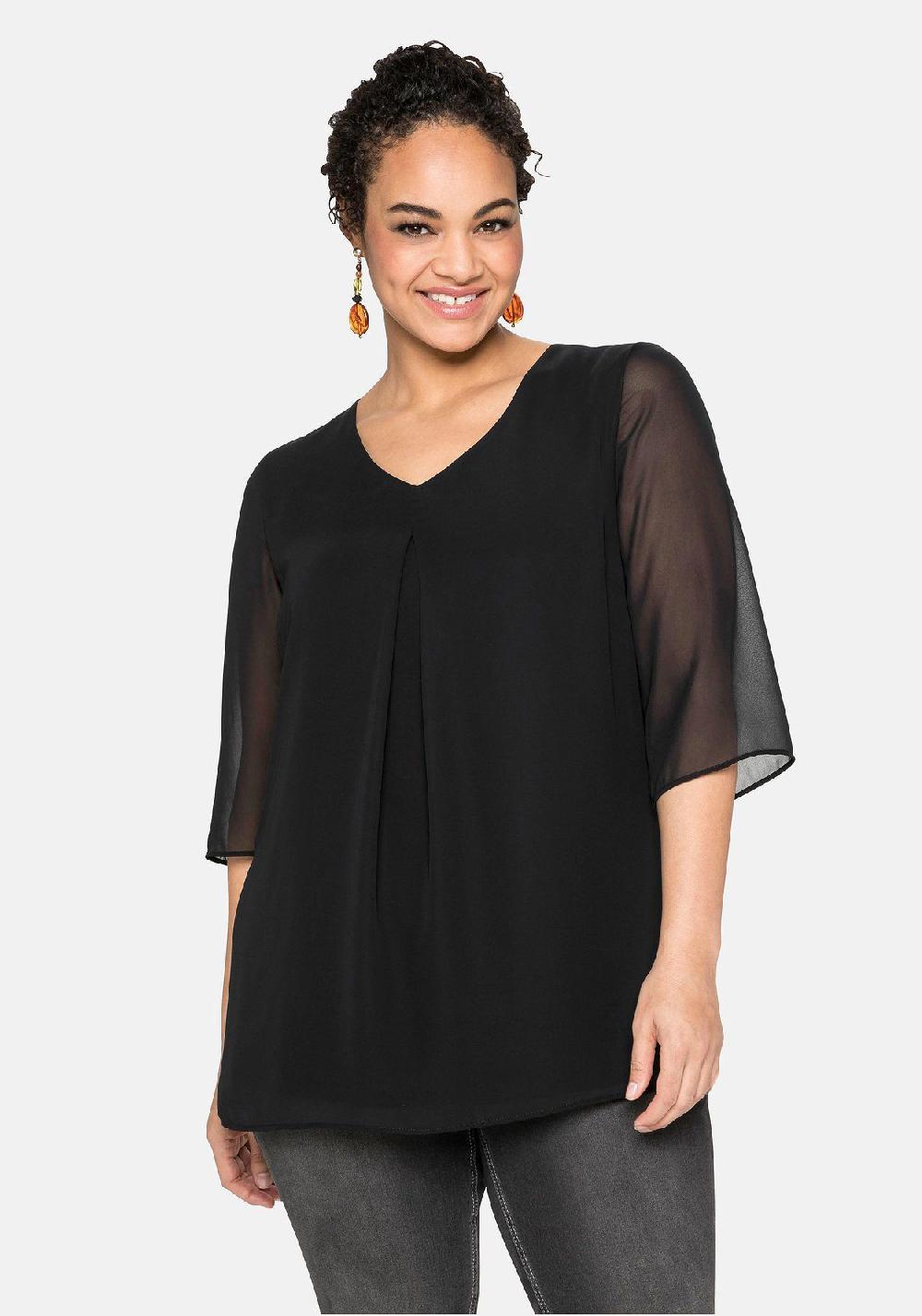 sheego Tunika im Lagenlook mit Chiffon Günstiger Verkauf