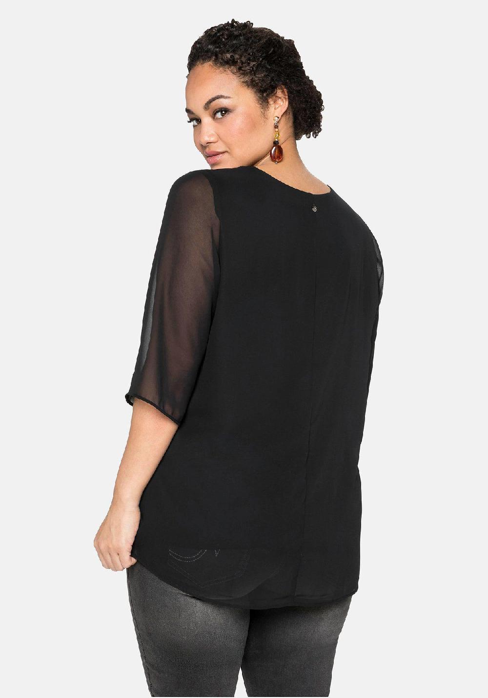 sheego Tunika im Lagenlook mit Chiffon Günstiger Verkauf