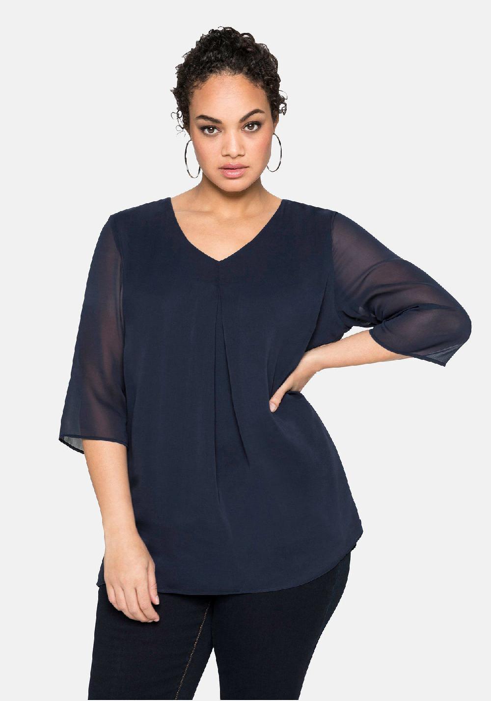 sheego Tunika im Lagenlook mit Chiffon Fabrikverkauf