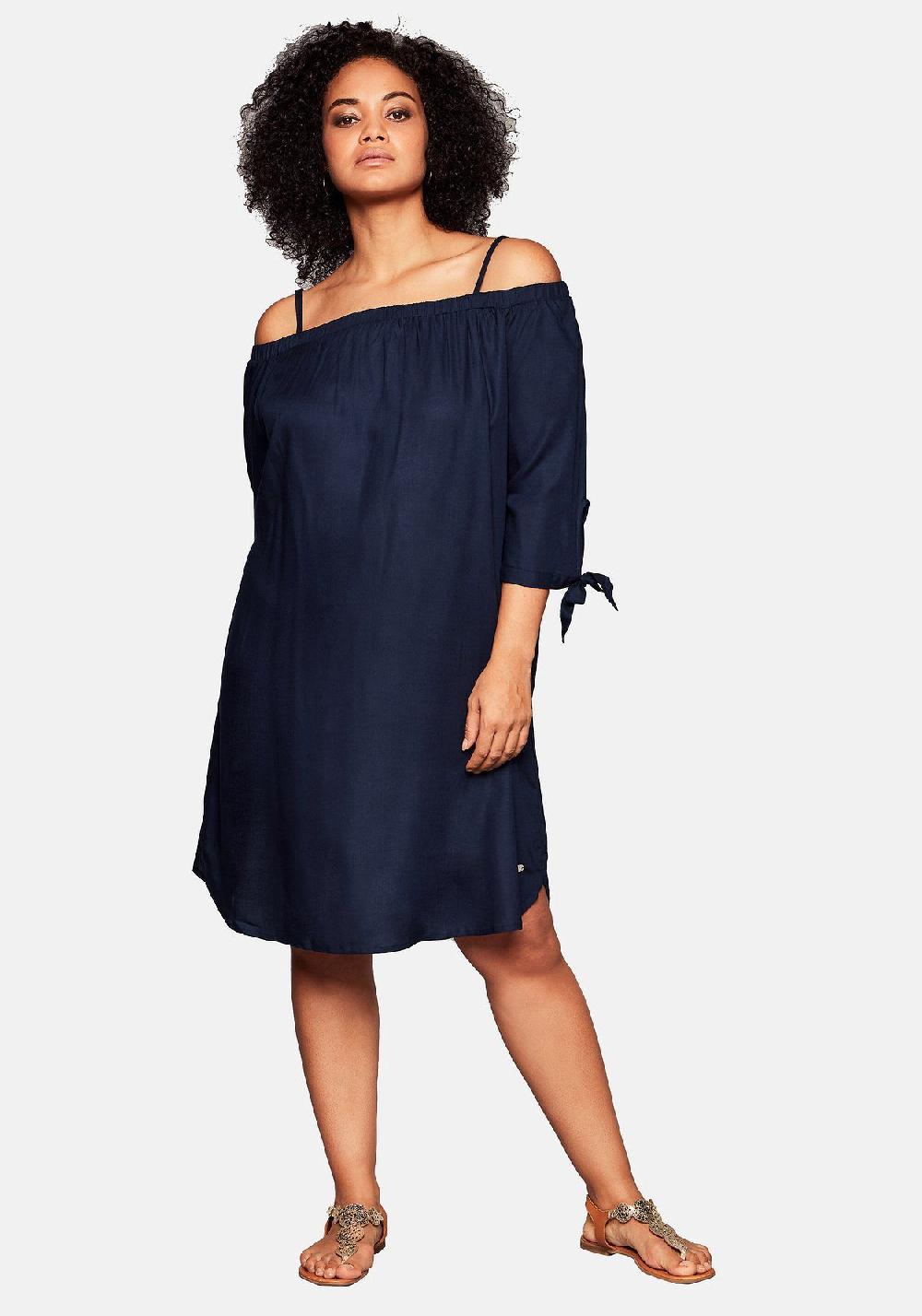 sheego Strandkleid im Carmen-Look mit schmalen Trägern Online Shopping