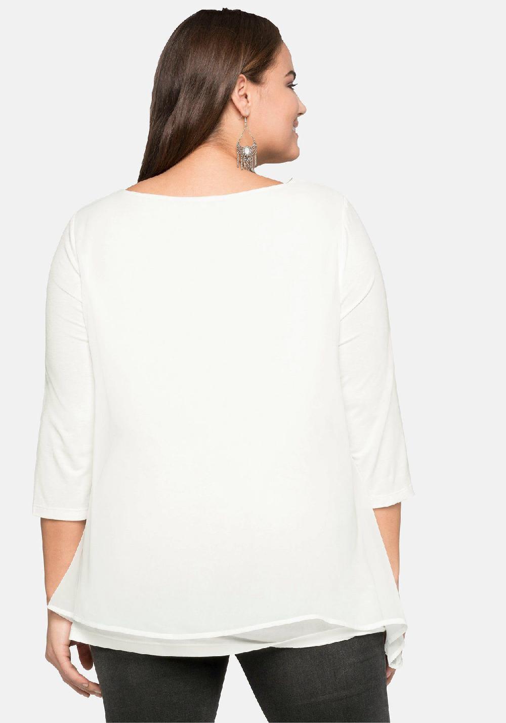 sheego Blusenshirt in leichter A-Linie mit Zipfelsaum Vatertagsangebot
