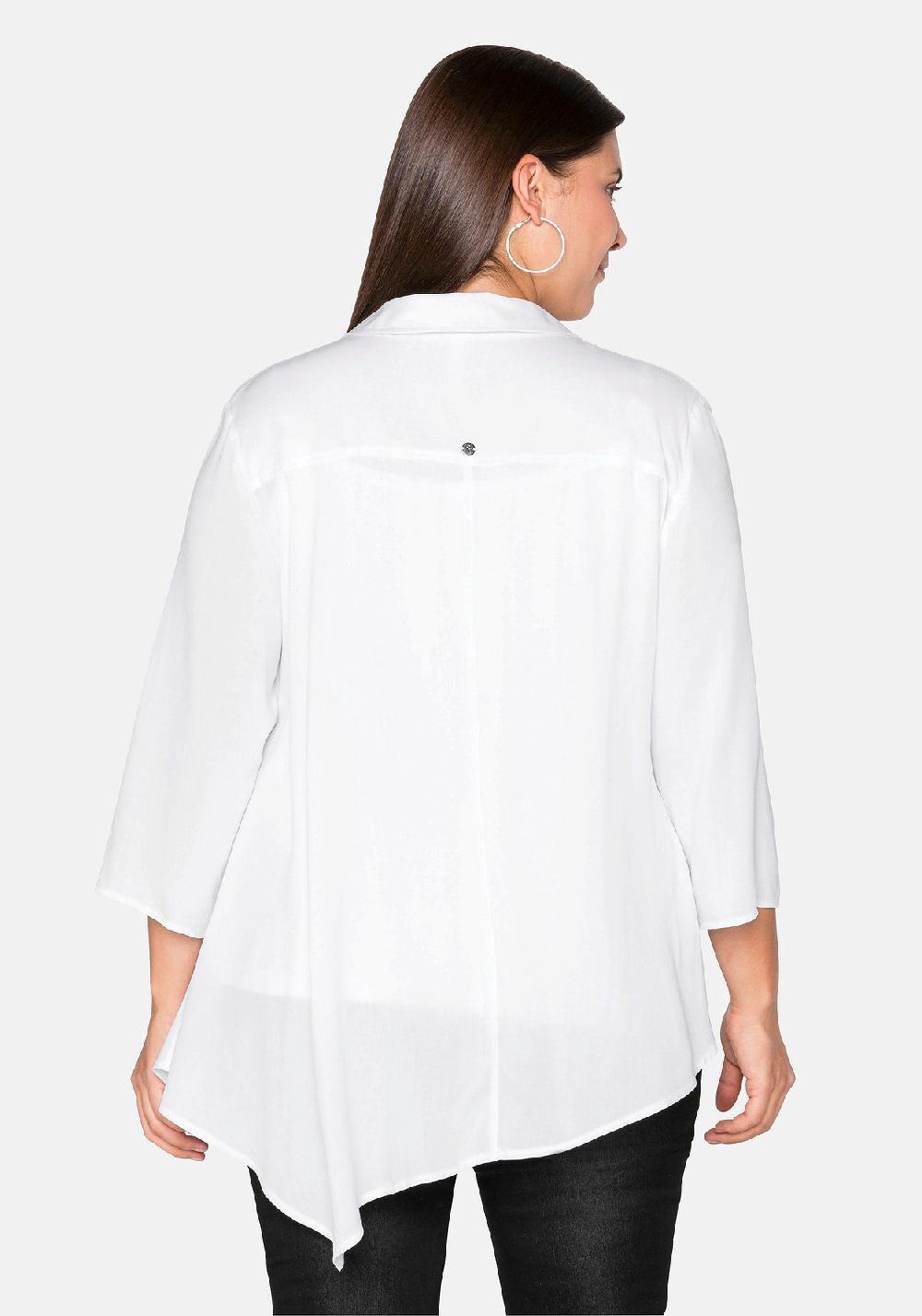 sheego Bluse mit asymmetrischem Saum in Zipfelform Heißer Verkauf