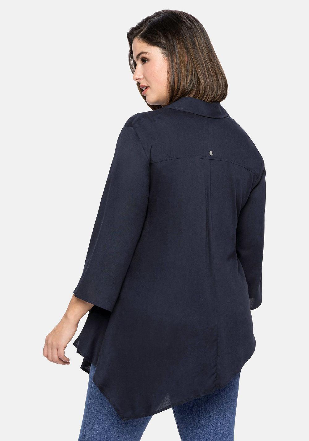 sheego Bluse mit asymmetrischem Saum in Zipfelform Zeitlich begrenztes Angebot