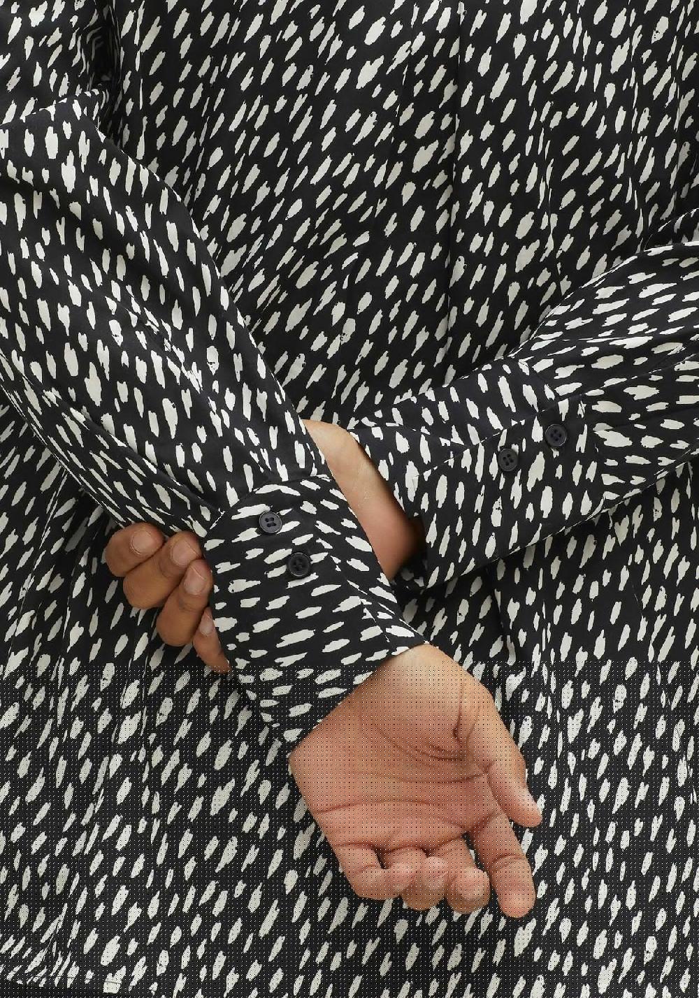 sheego Hemdbluse mit Alloverdruck aus Popeline-Qualität Große Rabatte