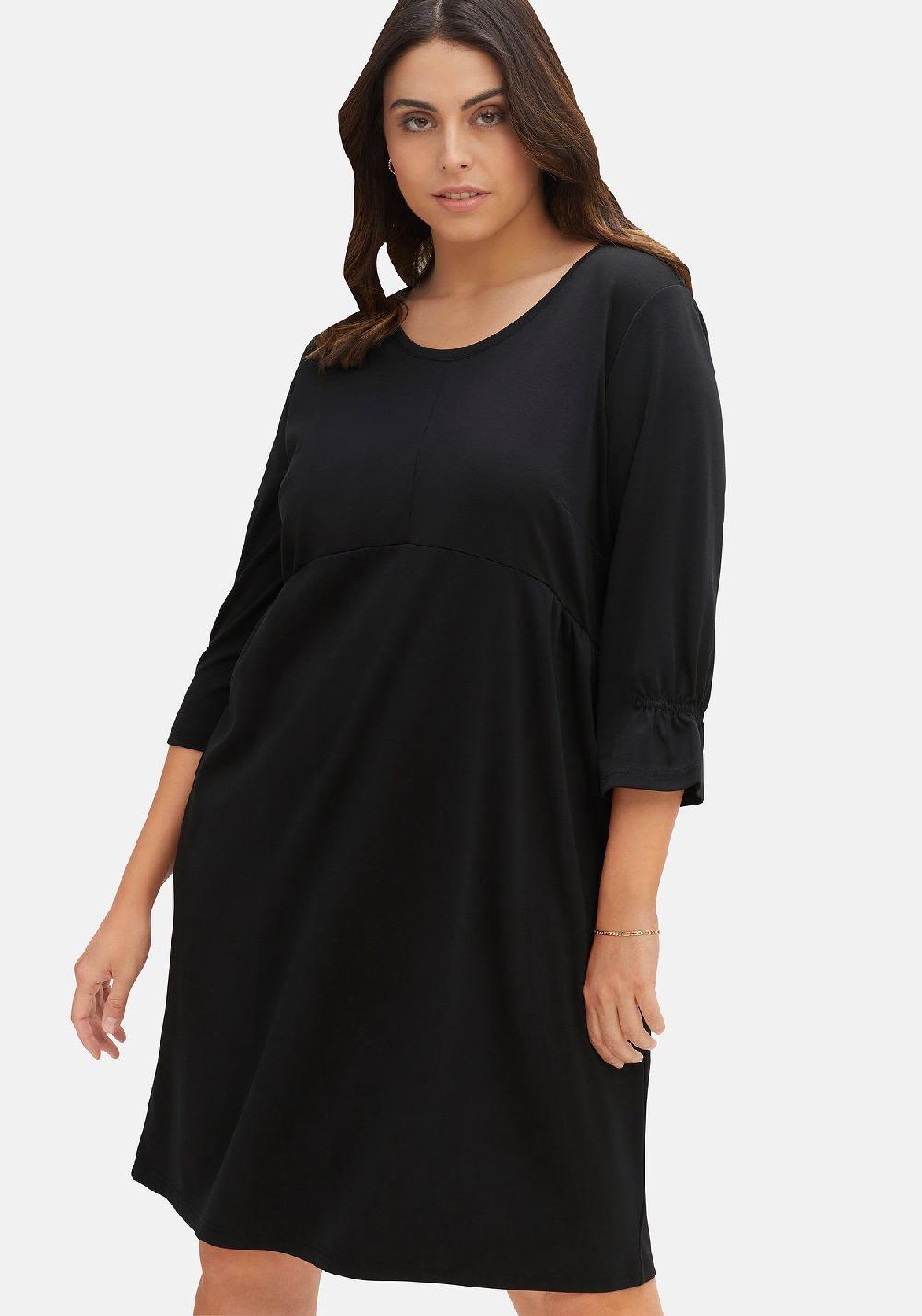 sheego Shirtkleid mit gerafften 3/4-Ärmeln Neuheiten