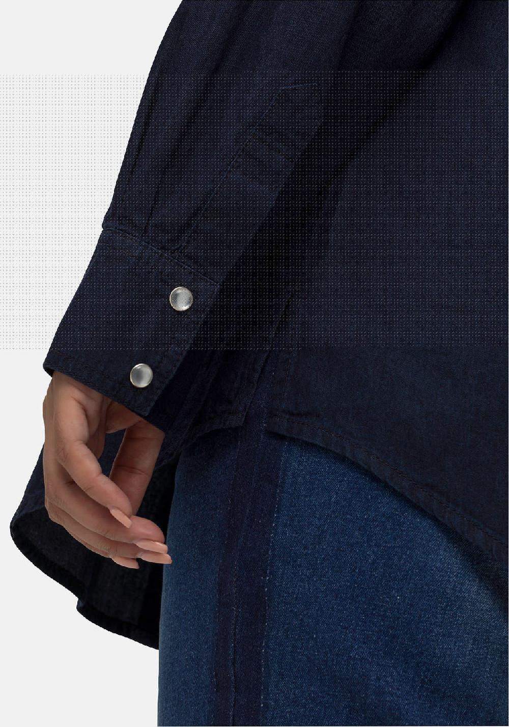 sheego Jeansbluse mit Knopfleiste und Brusttaschen Tägliche Deals