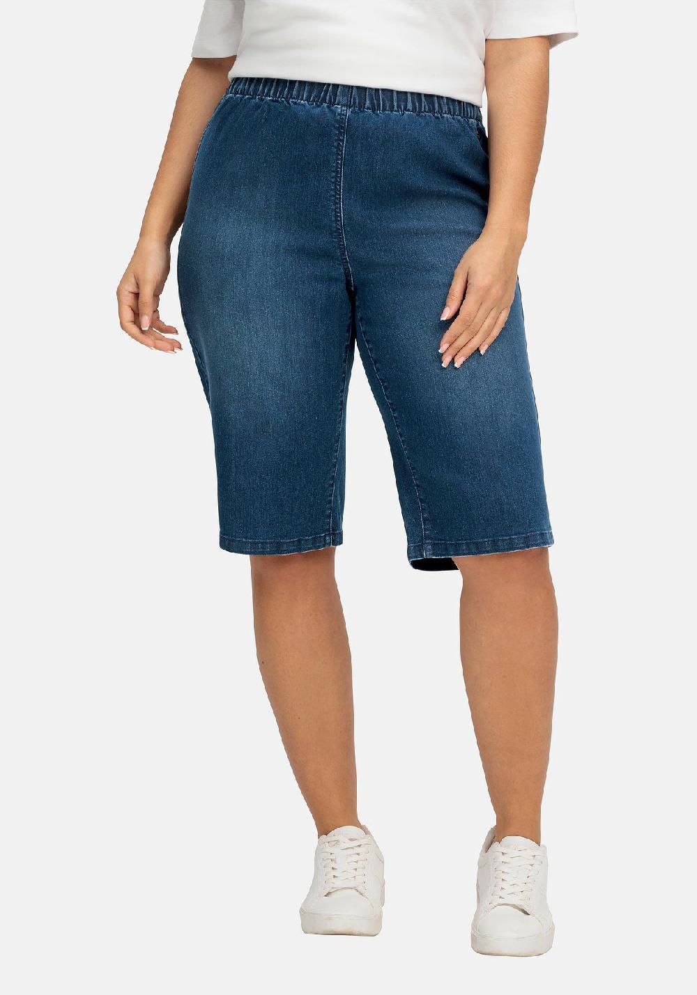 sheego Jeans-Bermudas mit Gummibund im Doppelpack Sonderangebote