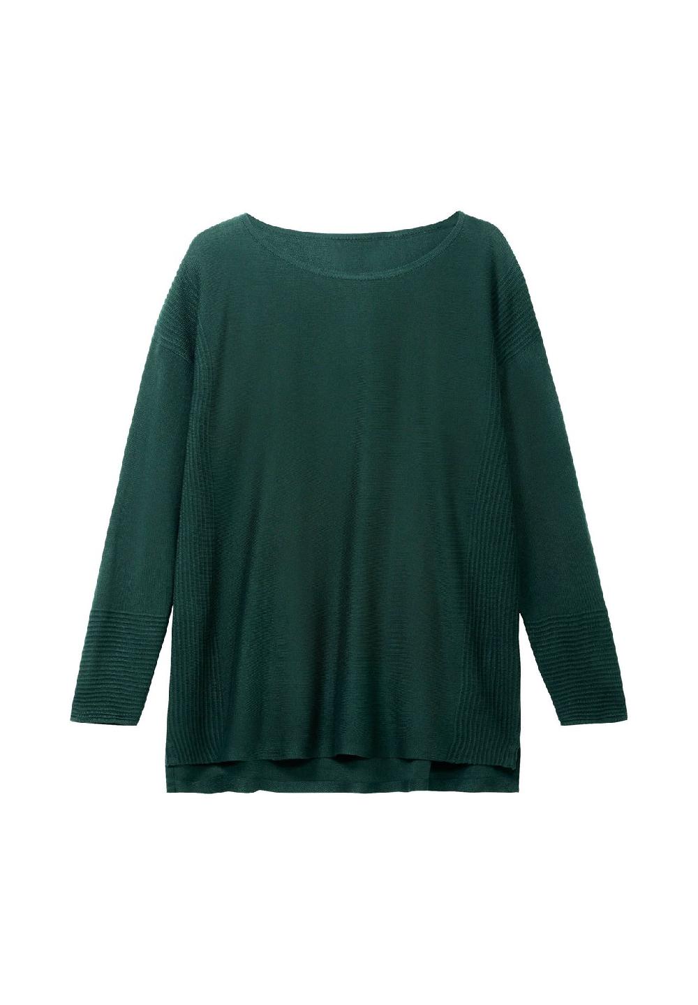 sheego Pullover mit Rundhalsausschnitt und Ripp-Details Begrenzte Freigabe