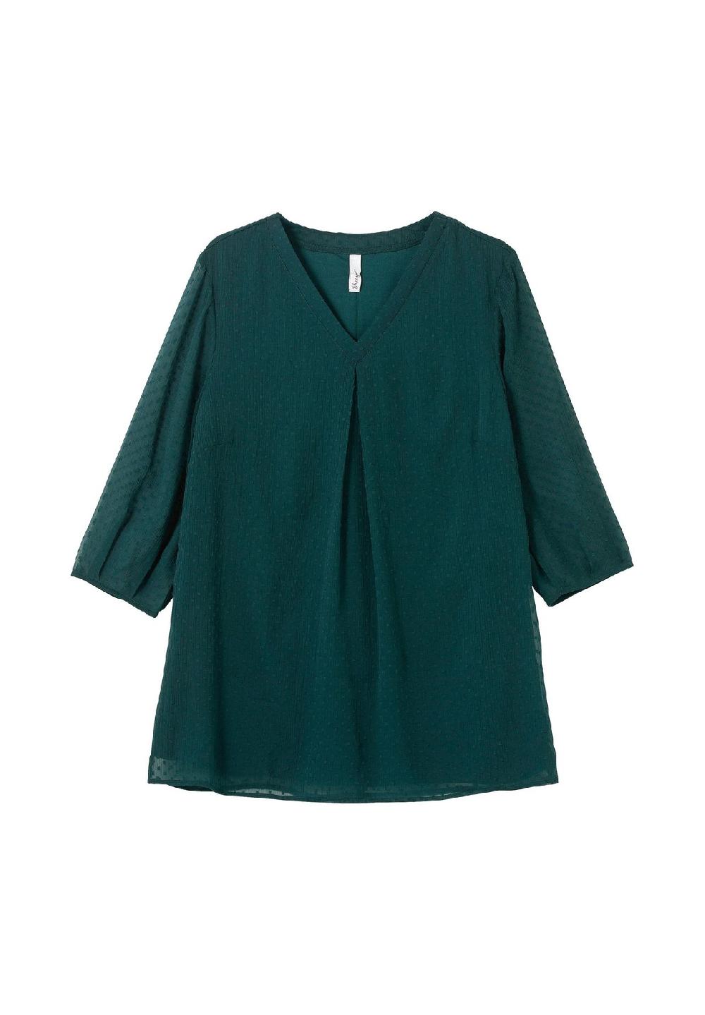 sheego Tunika mit Chiffon-Ärmeln und eingewebtem Muster Letzte 3 Tage