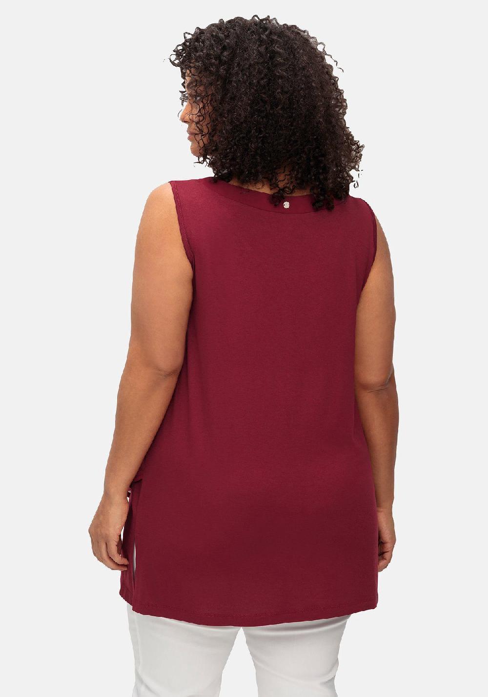 sheego Top mit Chiffon und blickdichtem Jersey Neueste Stile