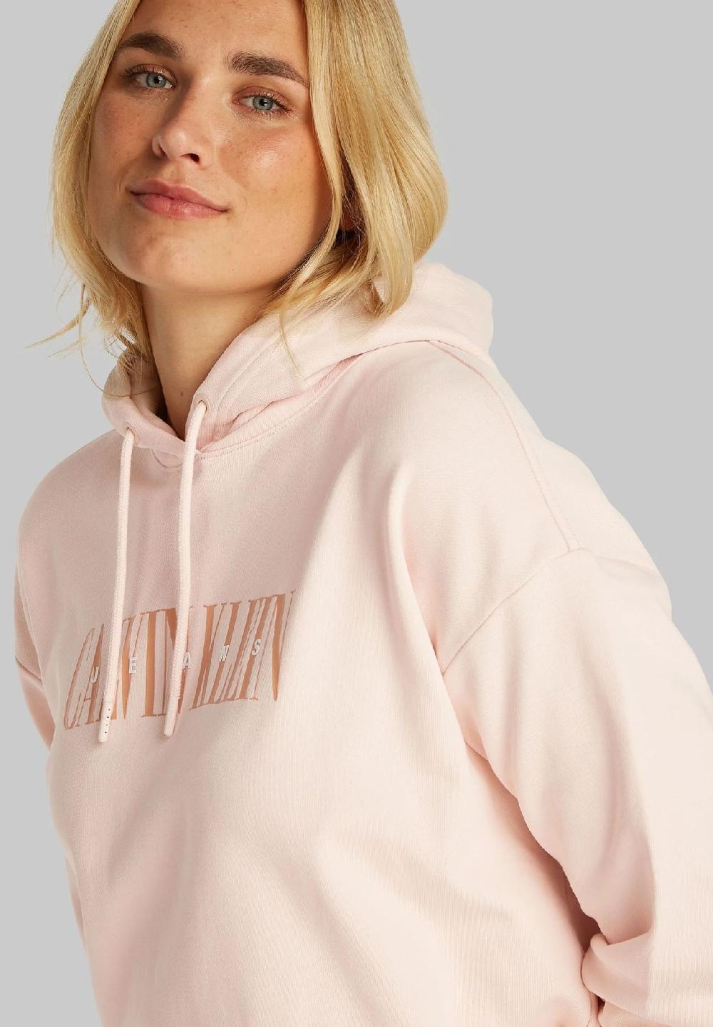 Calvin Klein Jeans Hoodie Rippbündchen Baumwolle für Damen Bis zu 60% Rabatt