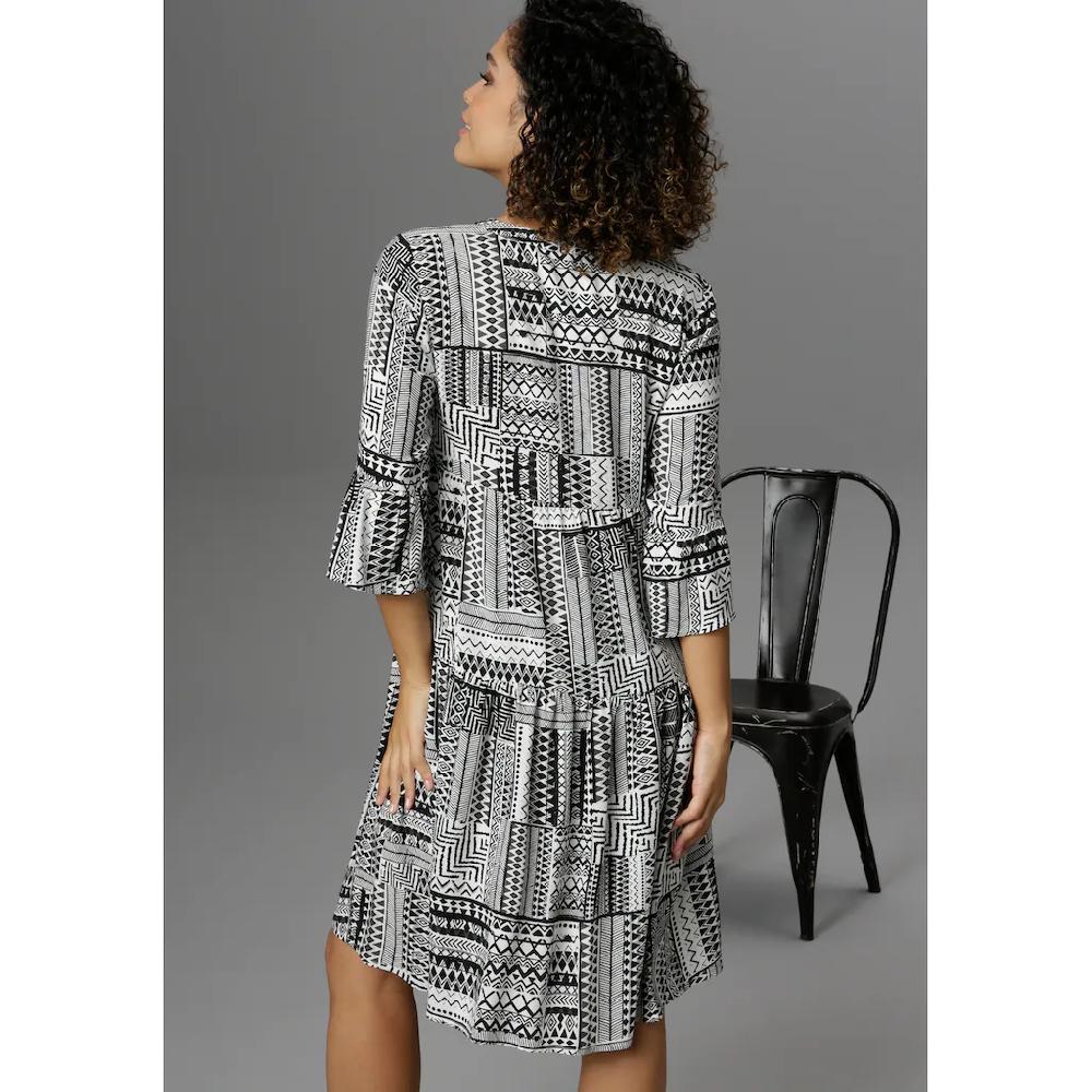 Aniston CASUAL Sommerkleid im Folklore-Look Black Friday Preise