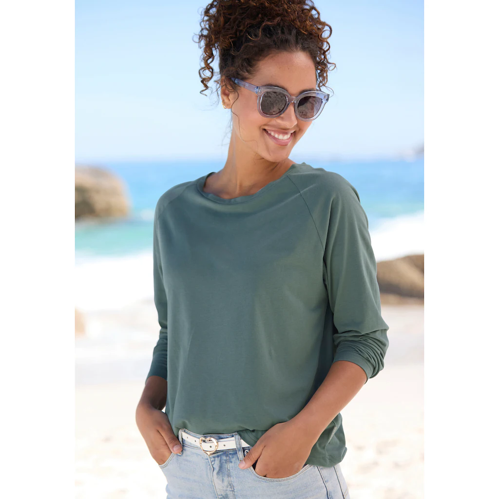 Elbsand Longsleeve »Tinna« mit Logodruck hinten Langarmshirt aus Baumwoll-Mix sportlich-casual im Angebot