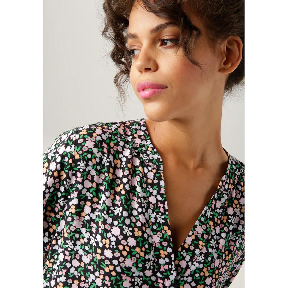 Aniston CASUAL Sommerkleid mit buntem Minimal-Blumendruck Schlussverkauf