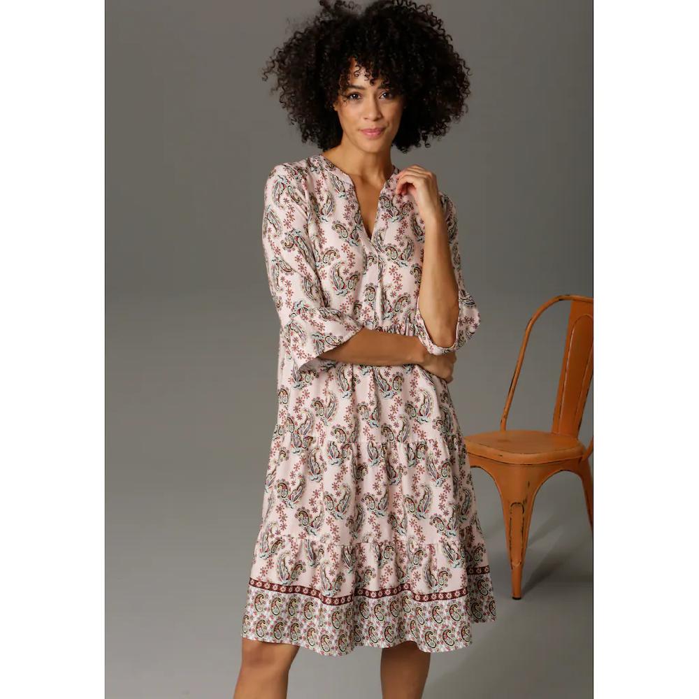 Aniston CASUAL Tunikakleid mit verspielten Paisley-Druck Günstiger Verkauf