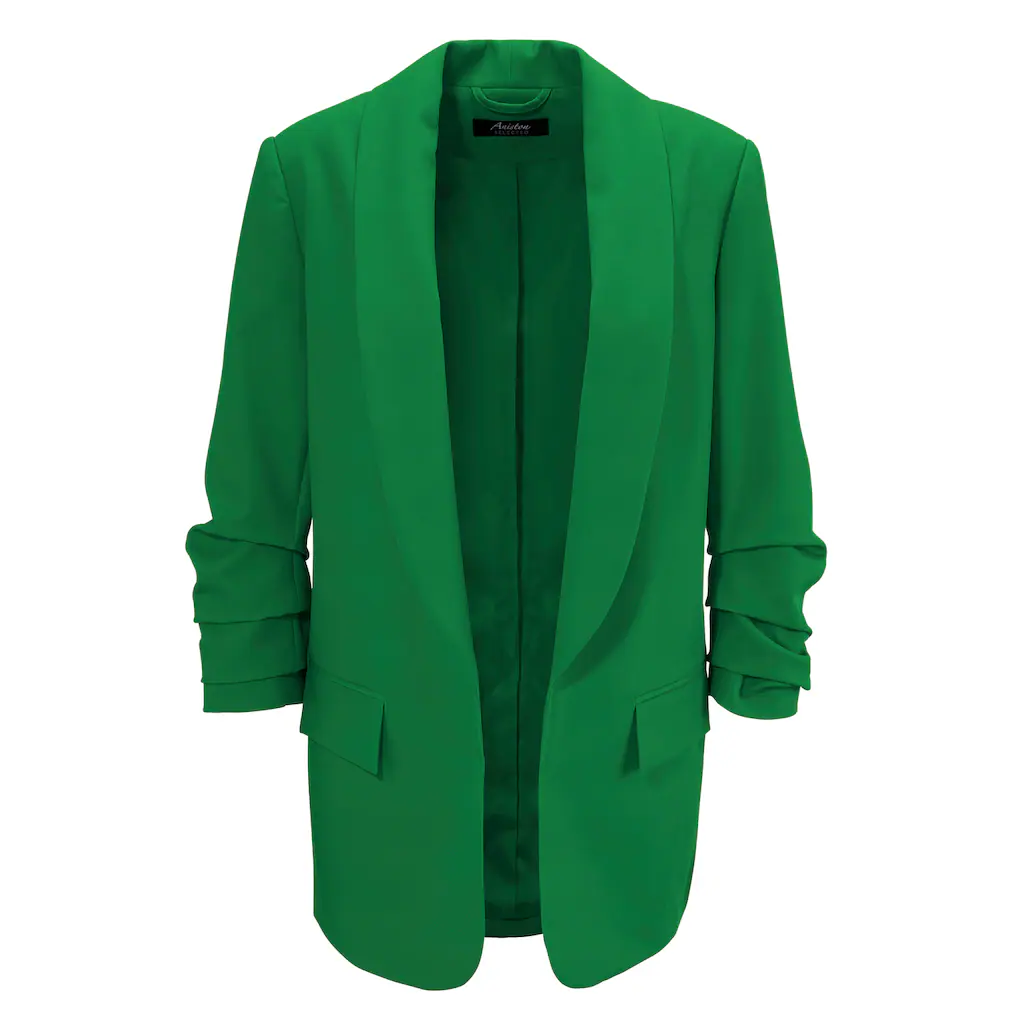 Aniston SELECTED Longblazer mit modischem Reverskragen und gerafften Ärmeln - NEUE KOLLEKTION Fabrikpreis
