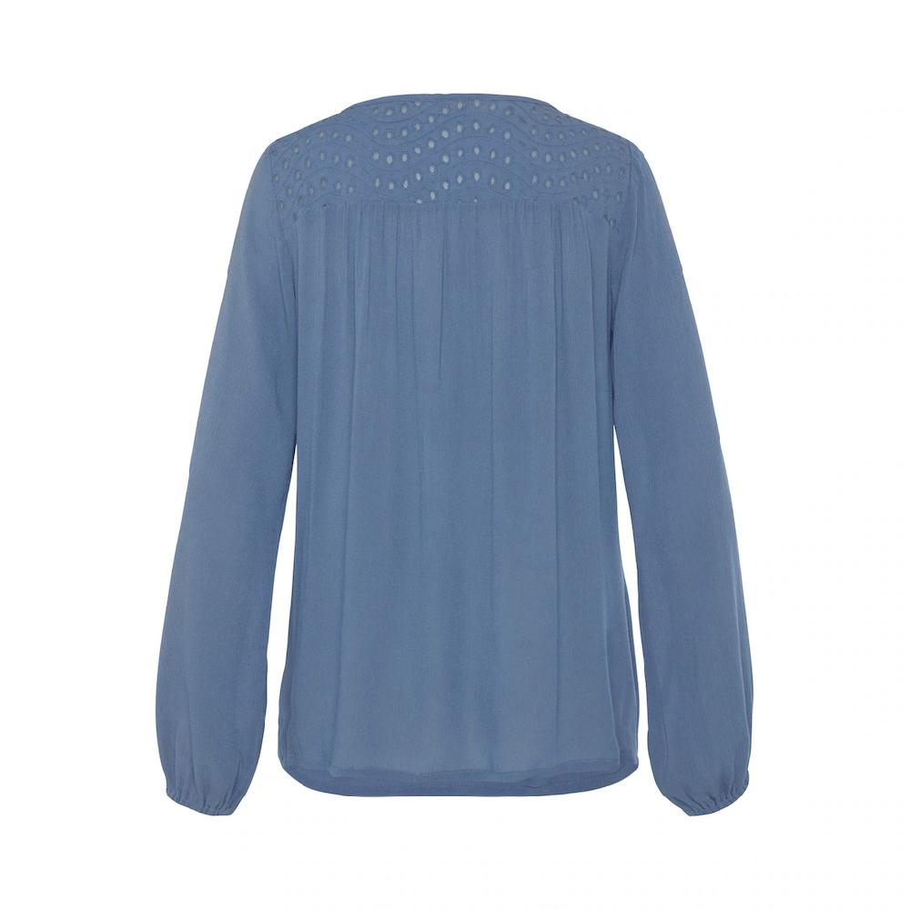 LASCANA Crepebluse mit Lochstickerei Damenbluse lockere Passform Begrenztes Angebot
