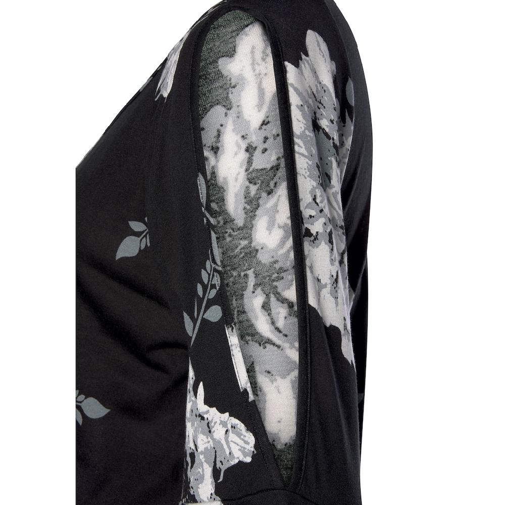 LASCANA Maxikleid mit Blumenprint und Schulter-Cut-Outs Sommerkleid mit Schlitz Online Shopping