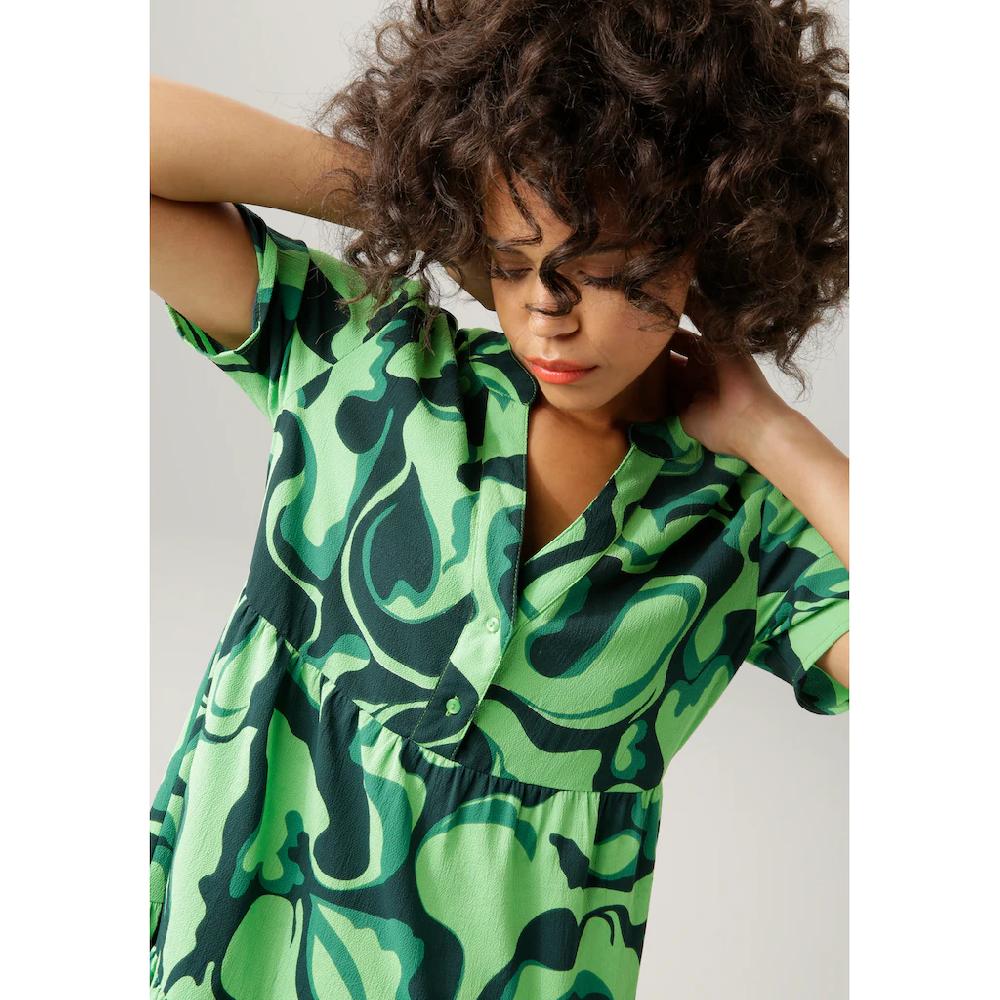 Aniston CASUAL Sommerkleid mit farbenfrohem graphischem Druck Weihnachtsangebot