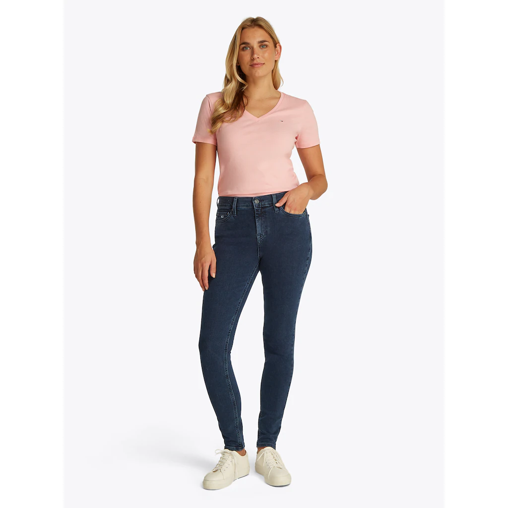 Tommy Jeans Skinny-fit-Jeans »Nora Mid Rise Skinny Fit« mit Waschung mit Logo-Badge Saisonale Angebote