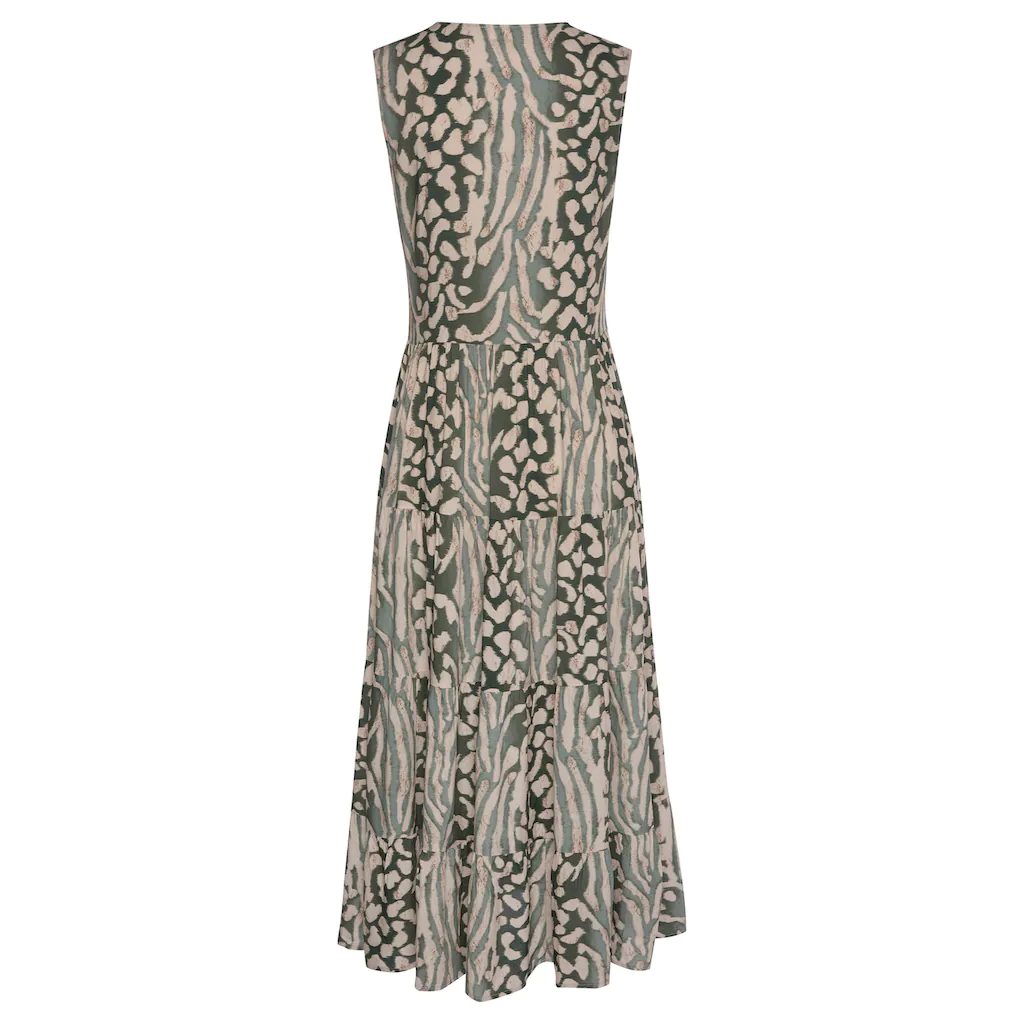 LASCANA Maxikleid mit Animalprint und Knopfleiste Sommerkleid Strandkleid Räumungsverkauf